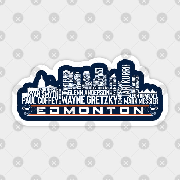 Edmonton Hockey Team All Time Legends, Edmonton City Skyline Sticker by Legend Skyline